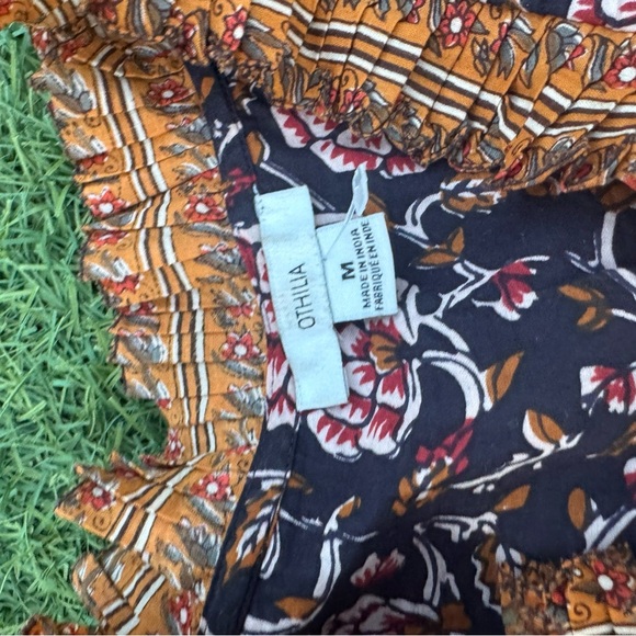 Anthropologie Othilia Sera Black Printed Ruffled Blouse Medium $158 - Picture 4 of 6